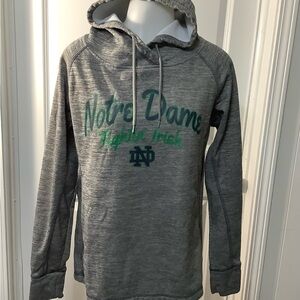 Gray Notre Dame Hoodie size large .unisex sweater